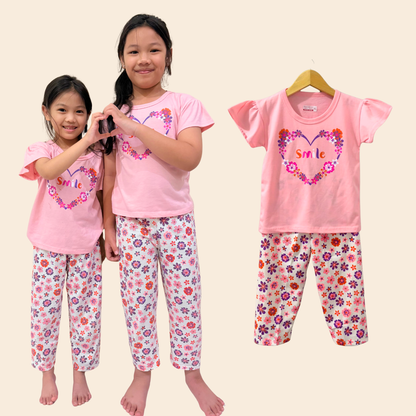 Setelan Celana Panjang Anak Perempuan Usia 1-10 Tahun Love Smile