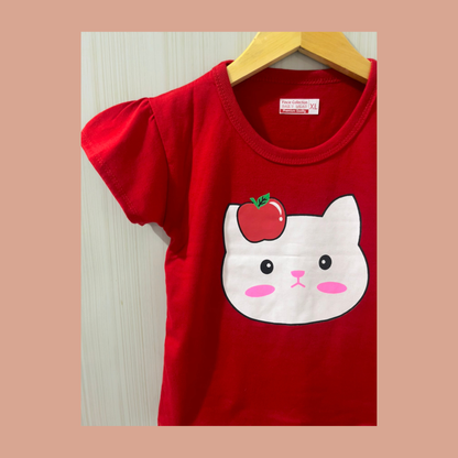 Setelan CP Anak Perempuan Usia 1-10 Tahun Motif Kucing