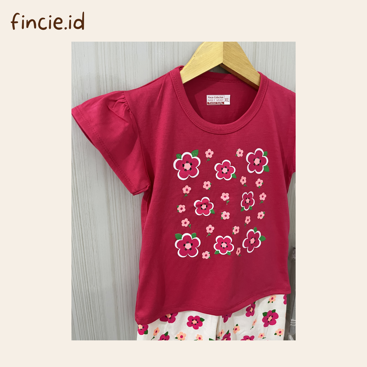 Setelan CP Anak Perempuan Lengan Ruffle 1-10 Tahun